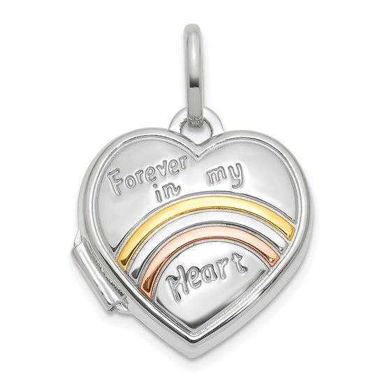 Gold Polished "Forever in my Heart" Lockets