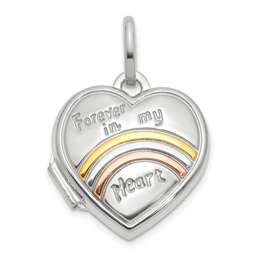 Gold Polished "Forever in my Heart" Lockets