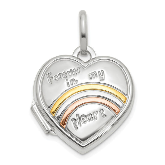 Gold Polished "Forever in my Heart" Lockets