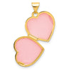14K and White Rhodium Polished LOVE OF MY LIFE with Infinity 15mm Heart Locket