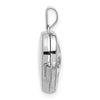 14K white Gold Polished LOVE OF MY LIFE with Infinity 15mm Heart Locket