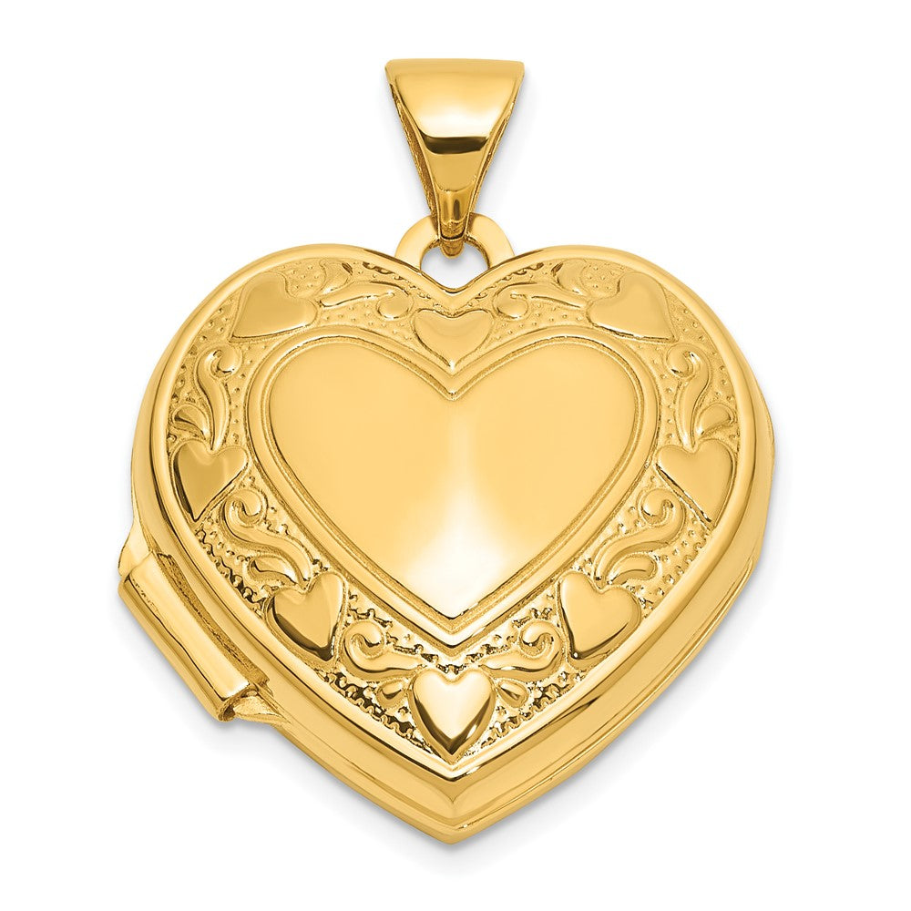 Gold Polished Heart Lockets