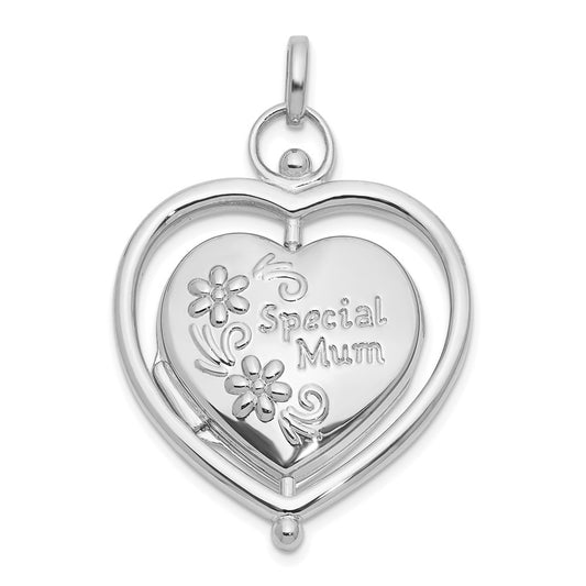 Gold Polished "Special Mom" Heart Lockets