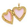 14K Polished Diamond FOREVER IN MY HEART Script 20mm Heart Locket