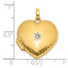 Gold Polished Diamond Heart Lockets