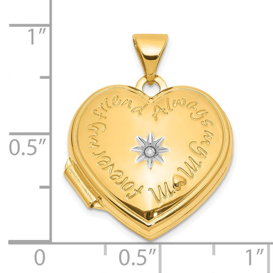Gold Polished Diamond Always My Mom Lockets