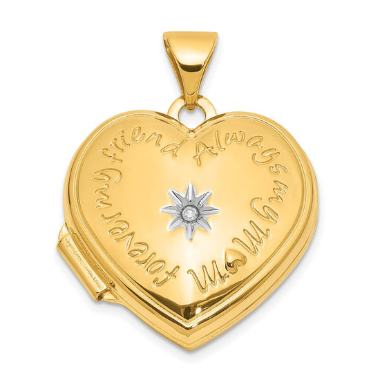 Gold Polished Diamond Always My Mom Lockets