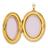 14k Polished Floral Scrolled 20mm Oval Locket