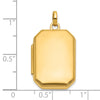 14k Polished 20x15mm Curved Rectangle Locket