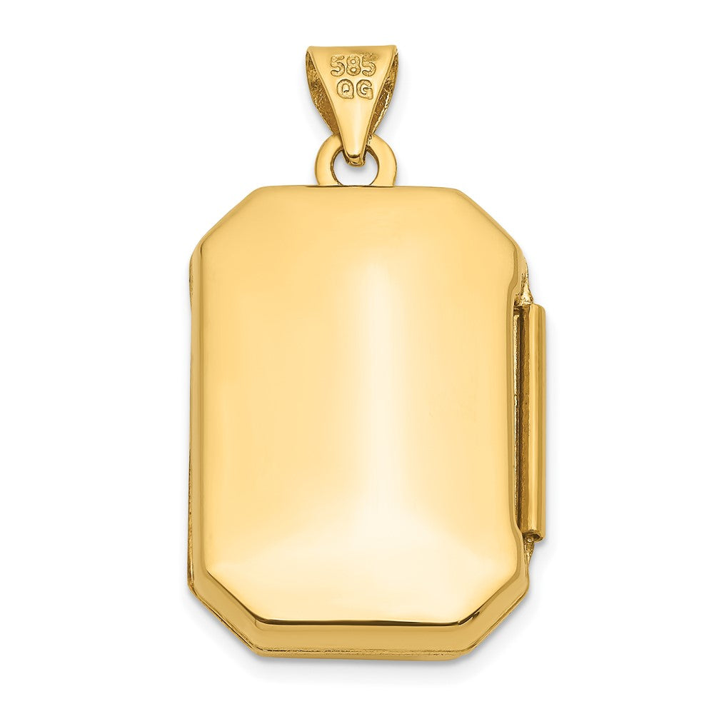 14k Fancy Border 20x15mm Rectangle Locket