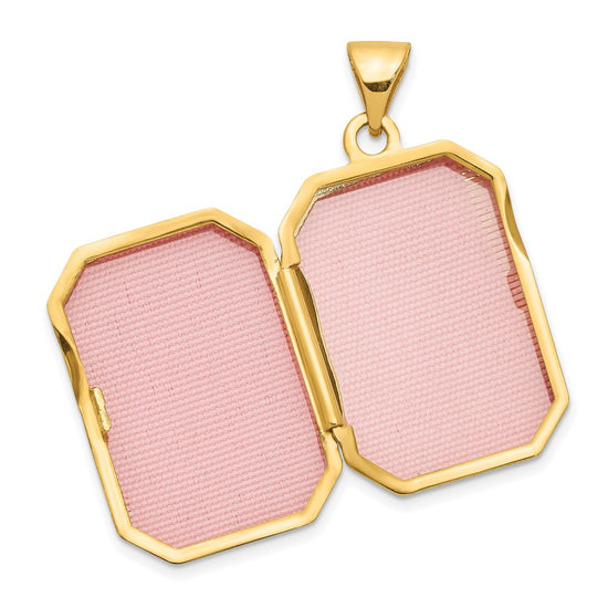 14k Fancy Border 20x15mm Rectangle Locket