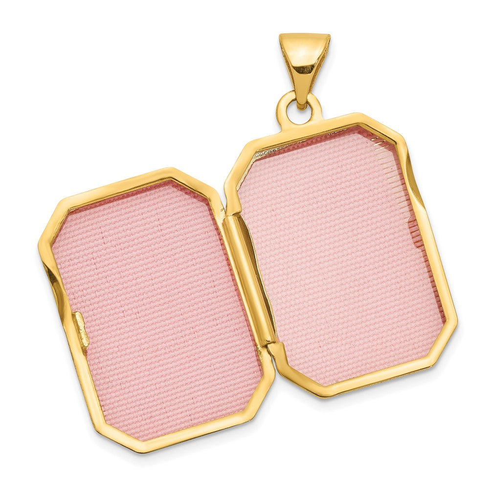 14k Fancy Border 20x15mm Rectangle Locket