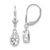 Oval Gemstone Bezel Leverback Earrings