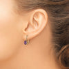 Oval Gemstone Leverback Earrings