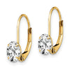 Oval Gemstone Leverback Earrings
