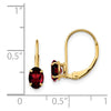 Oval Gemstone Leverback Earrings
