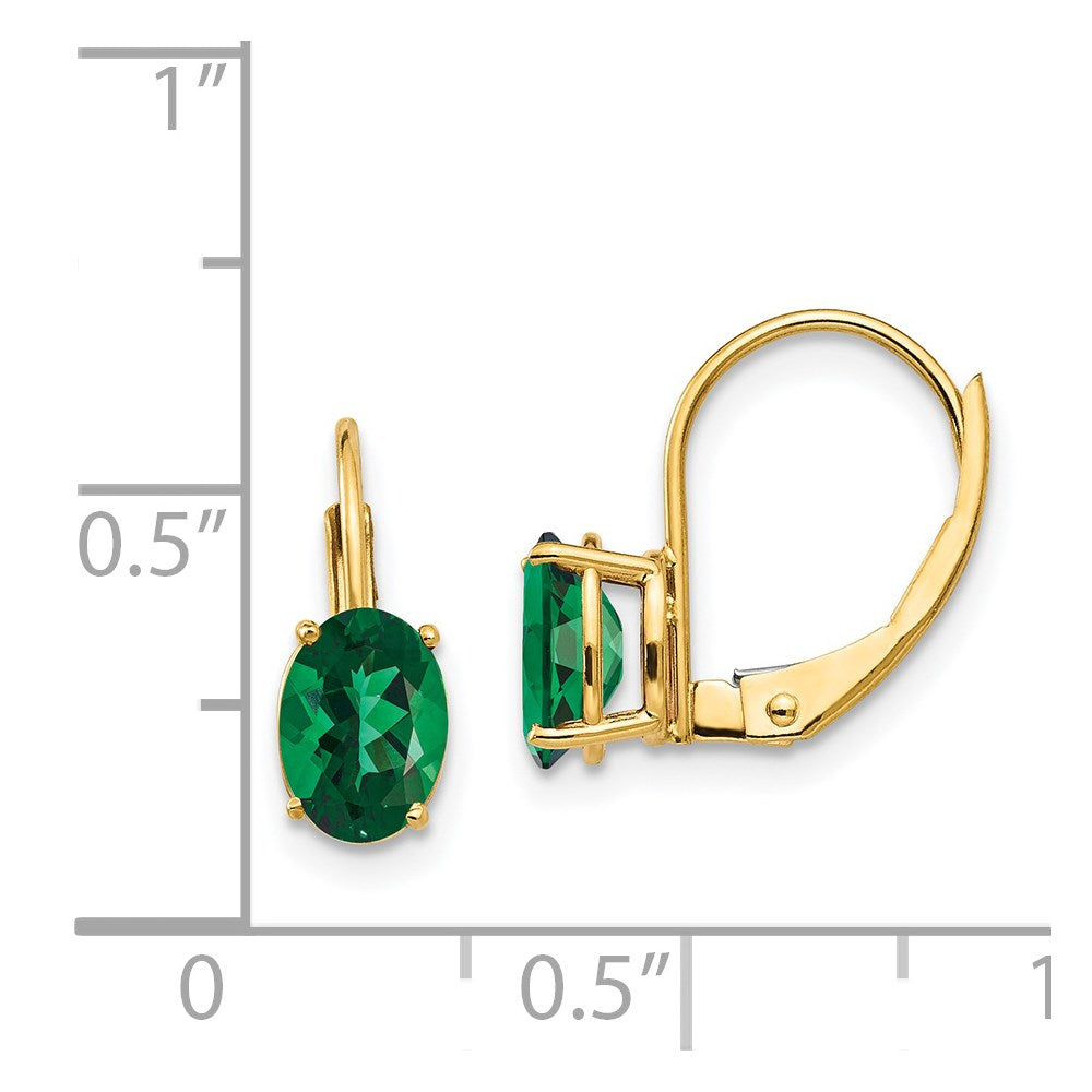 Oval Gemstone Leverback Earrings