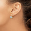 Oval Gemstone Leverback Earrings