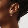 Oval Gemstone Leverback Earrings