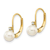 FWC Pearl & Diamond Leverback Earrings