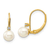 FWC Pearl & Diamond Leverback Earrings