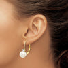 FWC Pearl & Diamond Leverback Earrings