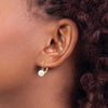 6-6.5 White Round FWC Pearl & Gemstone Leverback Earrings