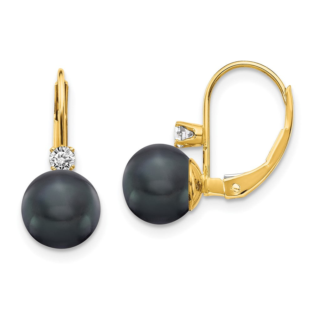 FWC Pearl & Diamond Leverback Earrings