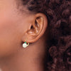 7-7.5 White Round FWC Pearl & Gemstone Leverback Earrings