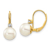 FWC Pearl & Diamond Leverback Earrings