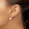7-7.5 White Round FWC Pearl & Gemstone Leverback Earrings