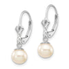Gold FWC Pearl Dangle Leverback Earrings