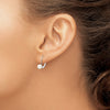 Round Freshwater Cultured Pearl Leverback Earrings