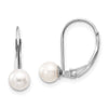 Round Freshwater Cultured Pearl Leverback Earrings