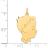 14k .013 Depth Engravable Boy Head Charm