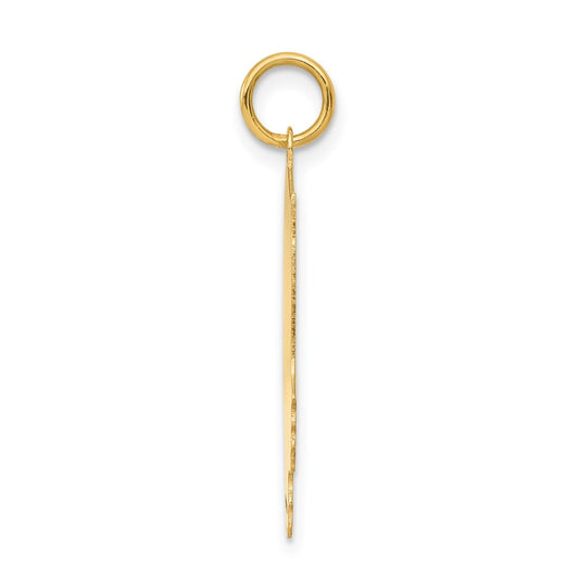 14k .013 Depth Engravable Girl Head Charm