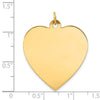 14k Plain .013 Gauge Engravable Heart 30x28mm Disc Charm