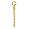 14k Patterned with Rope Edge .013 Gauge Engravable Round 31x26mm Disc with Satin Back