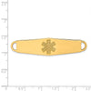 14k 60x13mm Non-enameled Oval Shape Medical ID Plate