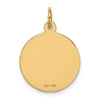 14k 16mm Round Non-enameled Medical Jewelry Pendant