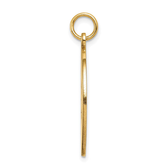 14k 22mm Round Non-enameled Medical Jewelry Pendant