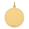 14k 22mm Round Non-enameled Medical Jewelry Pendant