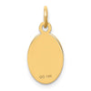 14k 16x9.5mm Oval Non-enameled Medical Jewelry Pendant