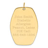 14k 36x27mm Red Enameled Medical Jewelry Pendant