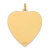14k 24mm Heart-Shaped Red Enameled Medical Jewelry Pendant
