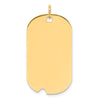 14k Plain .027 Gauge Engravable 34x19mm Dog Tag with Notch Disc Charm