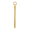 14k Plain .013 Gauge Round Engravable 36.6x34.9mm Disc with Rope Edge Charm