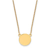 14k Plain .018 Gauge Round Engravable 12x12mm Disc 18 inch Necklace