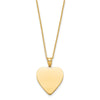 14k Plain .013 Gauge Heart Engravable Disc Necklace