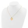 14k Plain .013 Gauge Heart Engravable Disc Necklace